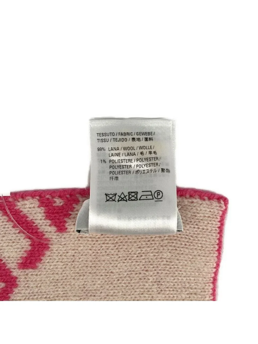 Balenciaga Wool All Logo Scarf Shawl Pink White - Picture 6 of 6
